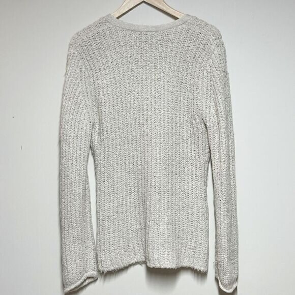 Something Navy Cozy Soft Chunky Knit Pearl Button Cardigan Sz L - Picture 3 of 6